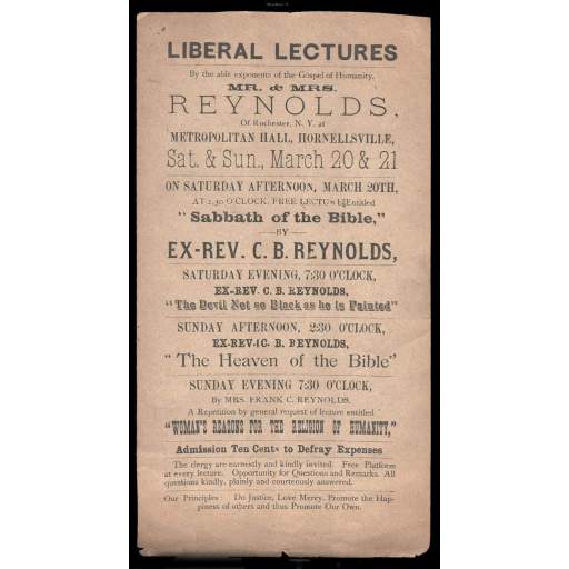 Reynolds Lecture Poster