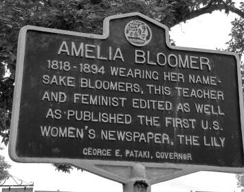 Amelia Bloomer Historic Marker