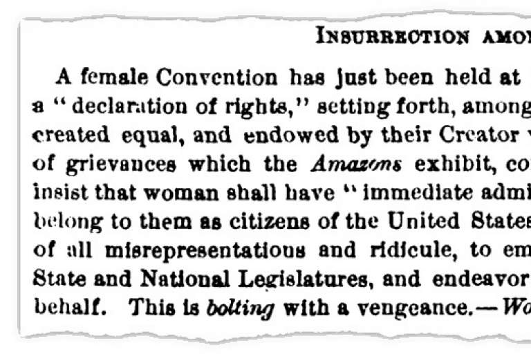 Woman's Rights Convention at Seneca Falls